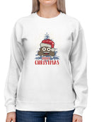 Santa Hat Funny Christmas Graphic Women's Sweatshirt