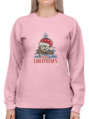 Santa Hat Funny Christmas Graphic Women's Sweatshirt