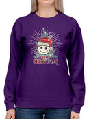 Cheerful Merry Christmas Graphic Women's Sweatshirt