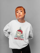 Cheerful Merry Christmas Graphic Women's Sweatshirt
