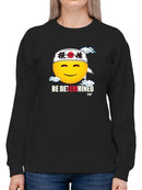 Be Determined Kanji Japanese Motivational Graphic Women's Sweatshirt