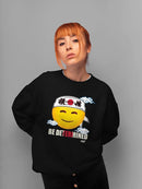 Be Determined Kanji Japanese Motivational Graphic Women's Sweatshirt