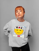 Be Determined Kanji Japanese Motivational Graphic Women's Sweatshirt