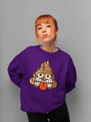 Tiki-Face Funny Tribal Design Women's Sweatshirt