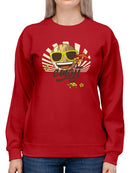Sunny Tropical Icon Fun Graphic Women's Sweatshirt