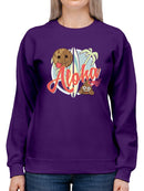 Aloha Tropical Coconut Icon Trendy Graphic Women's Sweatshirt