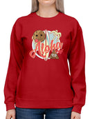 Aloha Tropical Coconut Icon Trendy Graphic Women's Sweatshirt