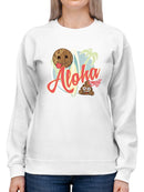 Aloha Tropical Coconut Icon Trendy Graphic Women's Sweatshirt
