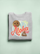 Aloha Tropical Coconut Icon Trendy Graphic Women's Sweatshirt