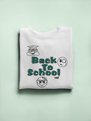 Back To School Fun Trendy Graphic Symbols Women's Sweatshirt
