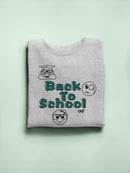 Back To School Fun Trendy Graphic Symbols Women's Sweatshirt
