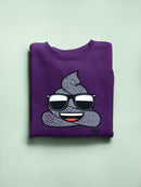 Cool Funny Poop In Shades Trendy Graphic Symbol  Women's Sweatshirt