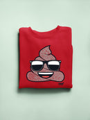 Cool Funny Poop In Shades Trendy Graphic Symbol  Women's Sweatshirt