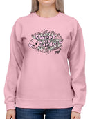 Sweet As Candy Cute Candy Trendy Graphic Symbol Women's Sweatshirt