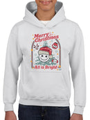 All Is Bright Christmas Winter Snowflake Design  Youth's Hoodie