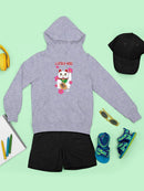 Japanese Fortune Cat - Lucky Cat Sakura Graphic  Youth's Hoodie