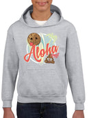 Aloha Tropical Coconut Icon Trendy Graphic  Youth's Hoodie