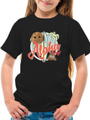 Aloha Tropical Coconut Icon Trendy Graphic T-shirt