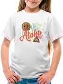 Aloha Tropical Coconut Icon Trendy Graphic T-shirt
