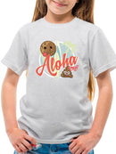 Aloha Tropical Coconut Icon Trendy Graphic T-shirt