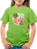 Aloha Tropical Coconut Icon Trendy Graphic T-shirt