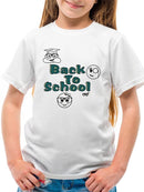 Back To School Fun Trendy Graphic Symbols T-shirt