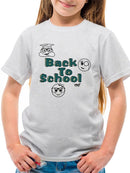 Back To School Fun Trendy Graphic Symbols T-shirt