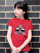 Cool Funny Poop In Shades Trendy Graphic Symbol T-shirt