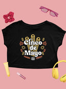 Cinco De Mayo Churros Festive Celebration Design Women's Crop Tee