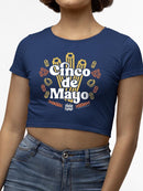 Cinco De Mayo Churros Festive Celebration Design Women's Crop Tee