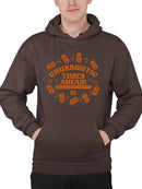 Churroiffic Times Ahead Fun Snack Graphic Men's Hoodie