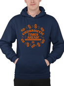 Churroiffic Times Ahead Fun Snack Graphic Men's Hoodie