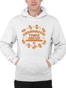 Churroiffic Times Ahead Fun Snack Graphic Men's Hoodie