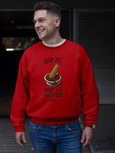 Churro Dipping Chocolate Artwork - Fun Dessert Lover  Men's Sweatshirt