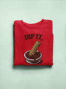 Churro Dipping Chocolate Artwork - Fun Dessert Lover  Men's Sweatshirt