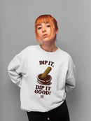 Churro Dipping Chocolate Artwork - Fun Dessert Lover  Women's Sweatshirt