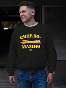 Churro-Mazing Fun Retro Foodie Design Men's Sweatshirt