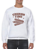 Churro Time Retro Starry Snack  Men's Sweatshirt