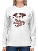 Churro Time Retro Starry Snack  Women's Sweatshirt