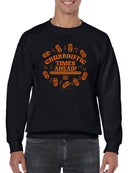 Churroiffic Times Ahead Fun Snack Graphic Men's Sweatshirt