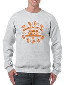 Churroiffic Times Ahead Fun Snack Graphic Men's Sweatshirt