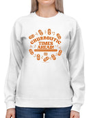 Churroiffic Times Ahead Fun Snack Graphic Women's Sweatshirt