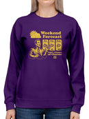 Weekend Forecast Graphic - Churro Fun Design Women's Sweatshirt