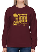Weekend Forecast Graphic - Churro Fun Design Women's Sweatshirt