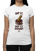 Churro Dipping Chocolate Artwork - Fun Dessert Lover   Women's T-shirt