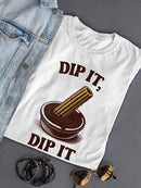 Churro Dipping Chocolate Artwork - Fun Dessert Lover   Women's T-shirt