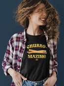 Churro-Mazing Fun Re Tro Foodie Design  Women's T-shirt