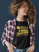 Weekend Forecast Graphic -  Churro Fun Design   Women's T-shirt