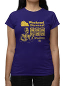 Weekend Forecast Graphic -  Churro Fun Design   Women's T-shirt