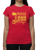 Weekend Forecast Graphic -  Churro Fun Design   Women's T-shirt
